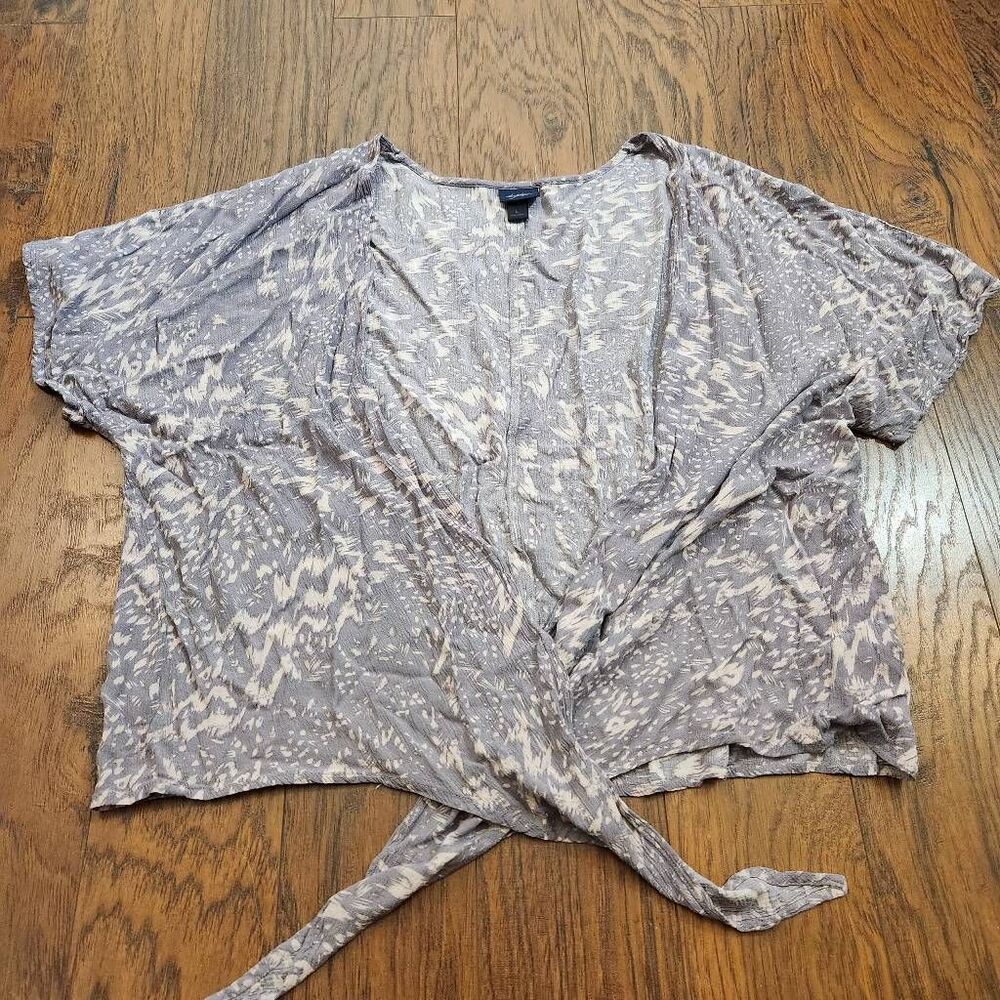 Daytrip purple tie front shrug